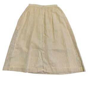 Vintage Gaytown Sportswear Toronto Linen/Polyester Skirt - Cream Size Medium